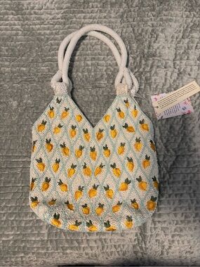 Famous Beaded Lemon bag from TJX- Yellow & White